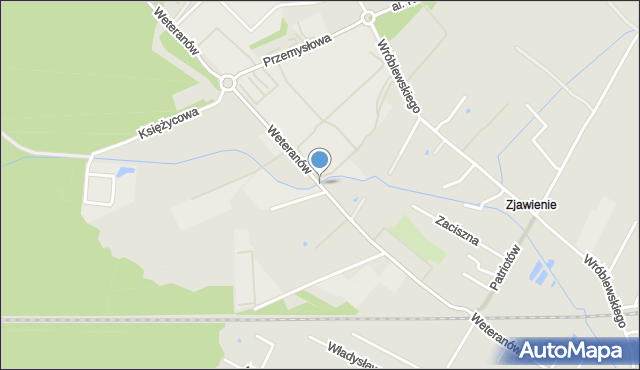 Radzymin powiat wołomiński, Weteranów, mapa Radzymin powiat wołomiński