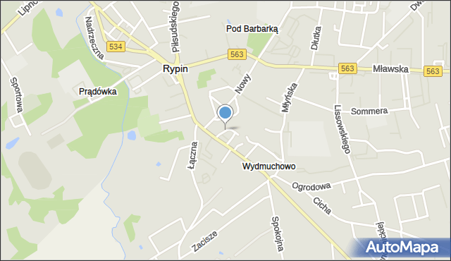 Rypin, Wesoła, mapa Rypin