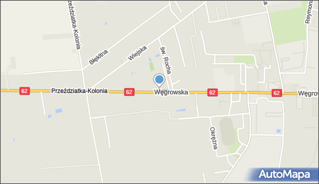 Sokołów Podlaski, Węgrowska, mapa Sokołów Podlaski