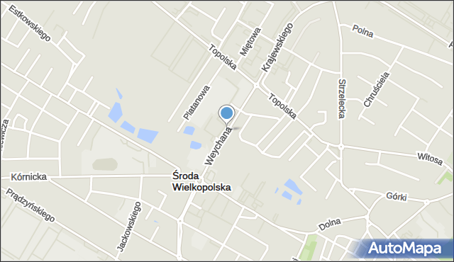 Środa Wielkopolska, Weychana Marcelego, ks., mapa Środa Wielkopolska