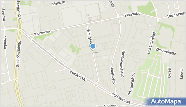 Szczecin, Wernyhory, mapa Szczecina