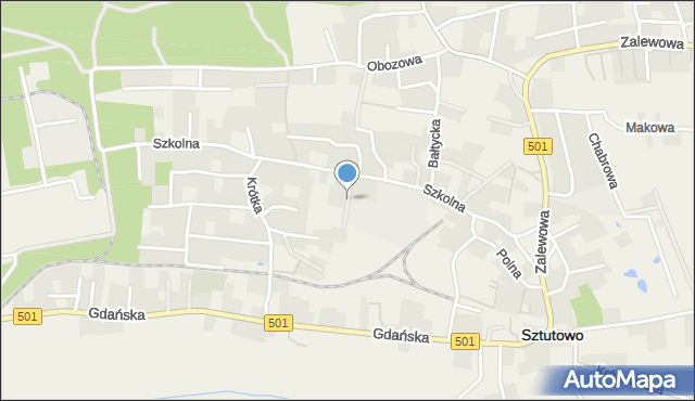 Sztutowo, Wesoła, mapa Sztutowo