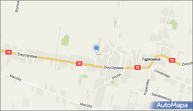 Tąpkowice, Wesoła, mapa Tąpkowice