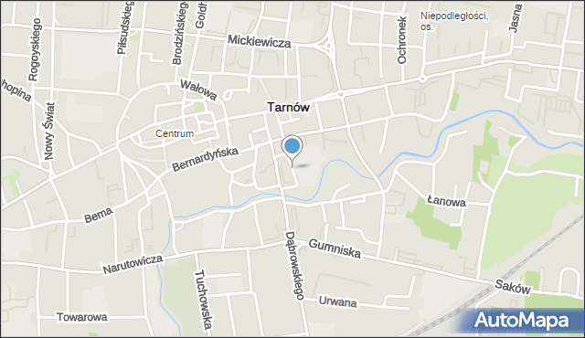 Tarnów, Westwalewicza Stanisława, mapa Tarnów