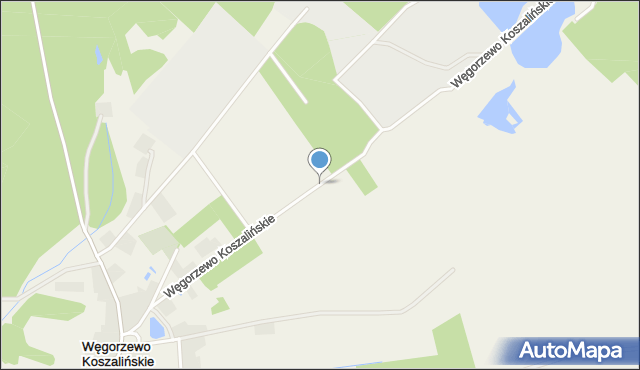 Węgorzewo Koszalińskie, Węgorzewo Koszalińskie, mapa Węgorzewo Koszalińskie
