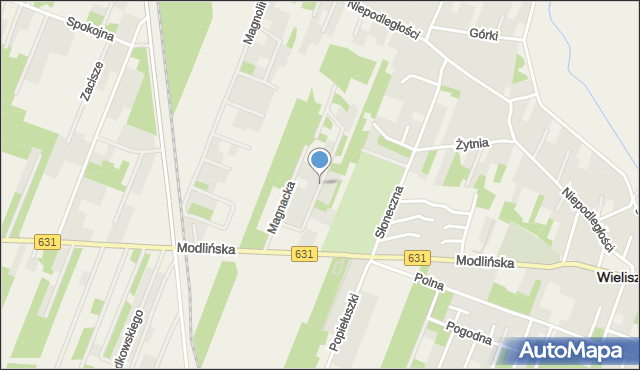 Wieliszew, Wesoła, mapa Wieliszew