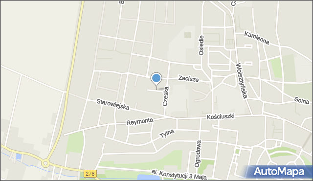 Wschowa, Węgierska, mapa Wschowa