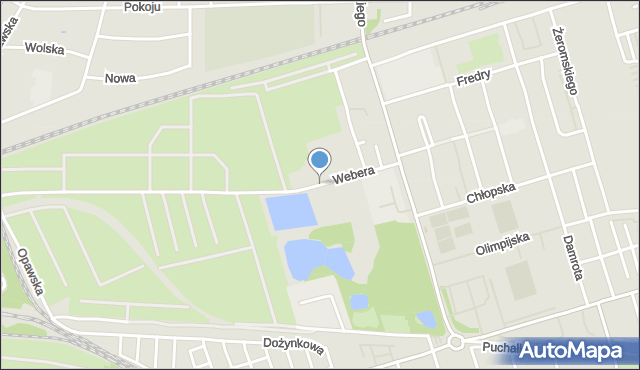 Zabrze, Webera Stanisława, mapa Zabrza