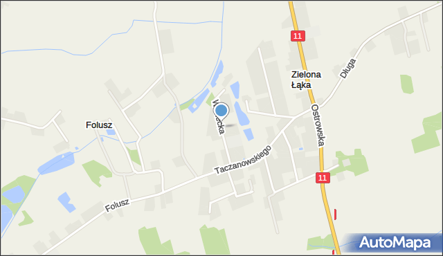 Zielona Łąka gmina Pleszew, Wenecka, mapa Zielona Łąka gmina Pleszew