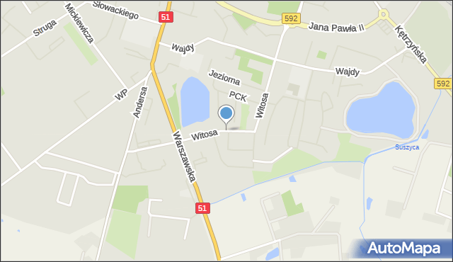 Bartoszyce, Witosa Wincentego, mapa Bartoszyce