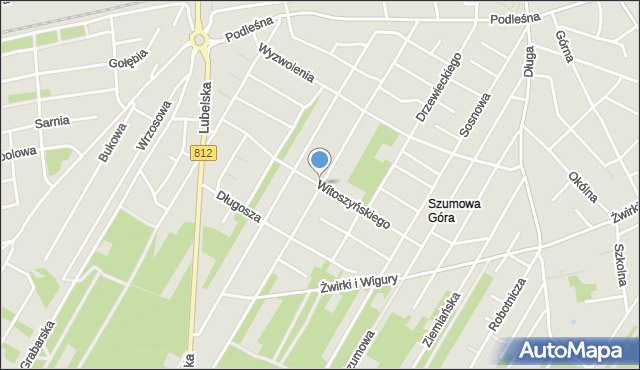 Biała Podlaska, Witoszyńskiego Czesława, mapa Białej Podlaskiej