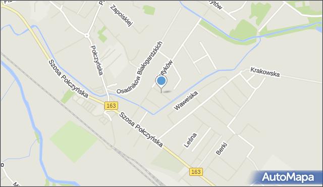 Białogard, Wiejska, mapa Białogard