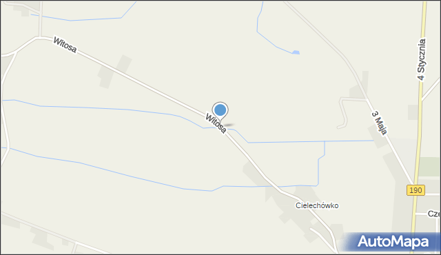 Białośliwie, Witosa Wincentego, mapa Białośliwie