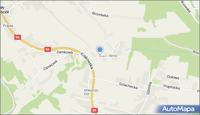 Biały Kościół gmina Wielka Wieś, Winna, mapa Biały Kościół gmina Wielka Wieś