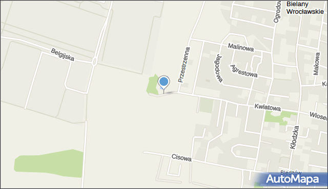 Bielany Wrocławskie, Wiklinowa, mapa Bielany Wrocławskie