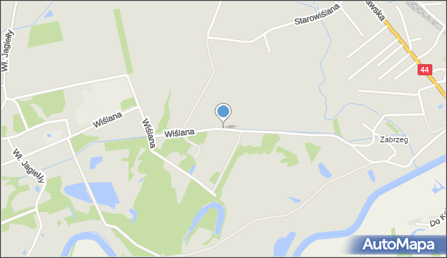 Bieruń, Wiślana, mapa Bieruń