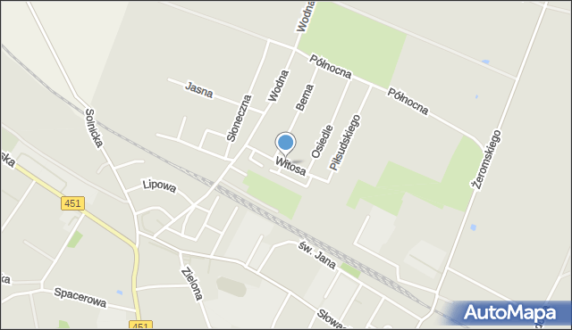 Bierutów, Witosa Wincentego, mapa Bierutów