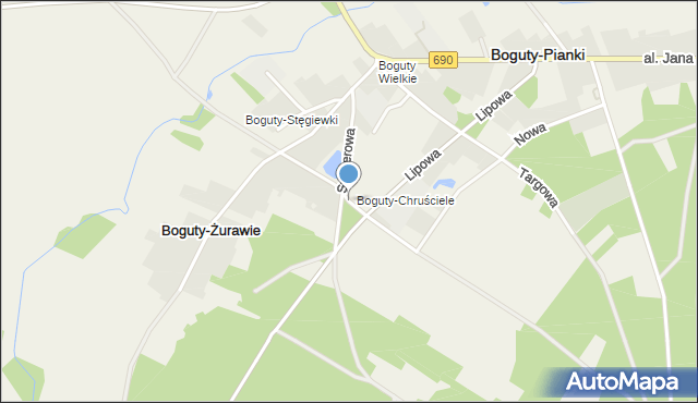 Boguty-Pianki, Wierzbowa, mapa Boguty-Pianki