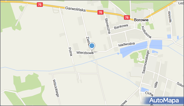 Borowie, Wierzbowa, mapa Borowie