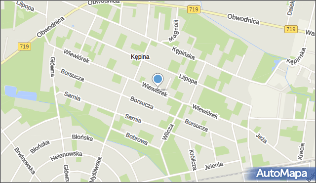 Brwinów, Wiewiórek, mapa Brwinów