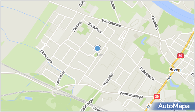 Brzeg, Wileńska, mapa Brzeg