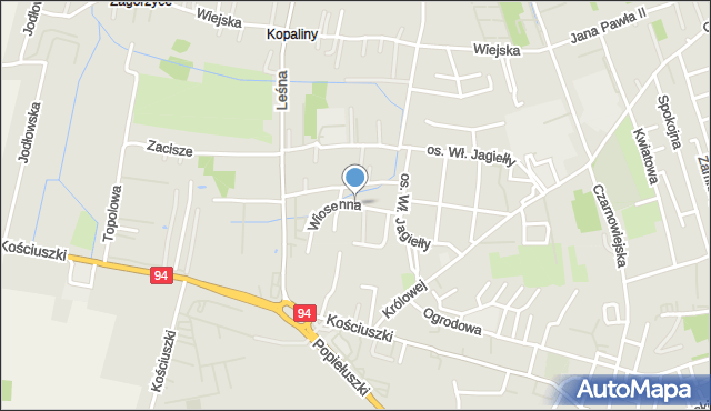 Brzesko, Wiosenna, mapa Brzesko