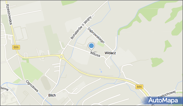 Brzozów, Witosa Wincentego, mapa Brzozów