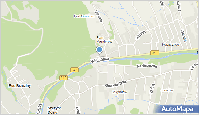 Buczkowice, Widokowa, mapa Buczkowice