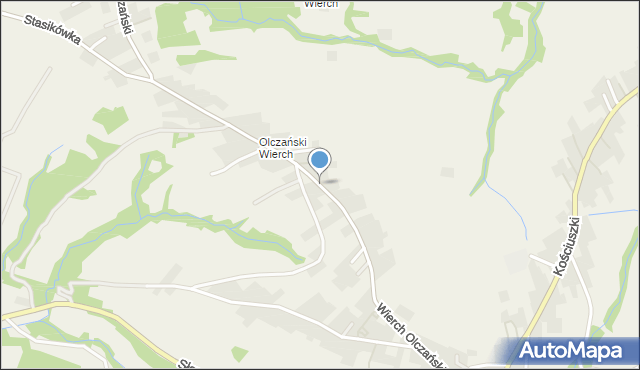 Bukowina Tatrzańska, Wierch Olczański, mapa Bukowina Tatrzańska