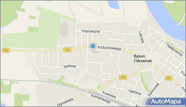 Bytom Odrzański, Witosa Wincentego, mapa Bytom Odrzański