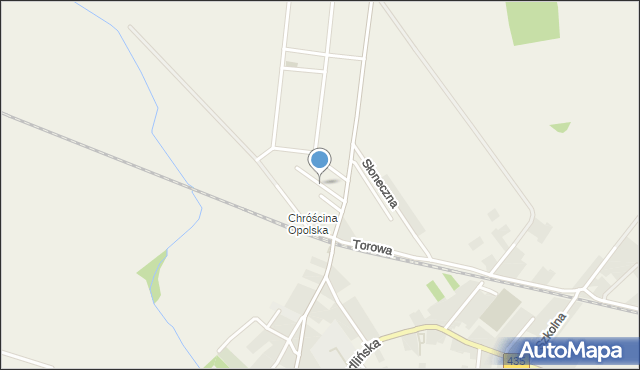 Chróścina gmina Dąbrowa, Wiatrakowa, mapa Chróścina gmina Dąbrowa