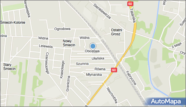 Ciechanów, Wierzbowa, mapa Ciechanów