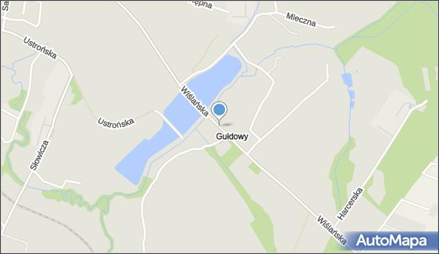 Cieszyn, Wiślańska, mapa Cieszyna