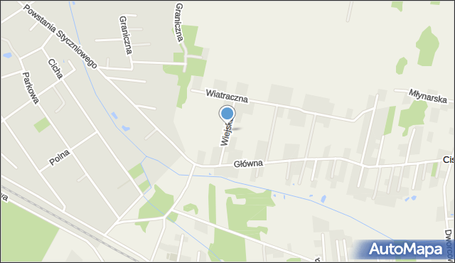 Cisie gmina Halinów, Wiejska, mapa Cisie gmina Halinów