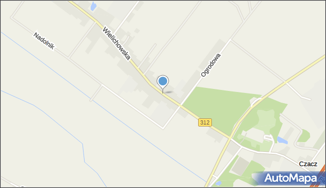 Czacz gmina Śmigiel, Wielichowska, mapa Czacz gmina Śmigiel