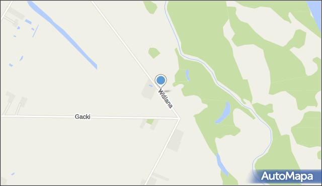 Czersk gmina Góra Kalwaria, Wiślana, mapa Czersk gmina Góra Kalwaria