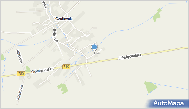 Czułówek, Wiosenna, mapa Czułówek