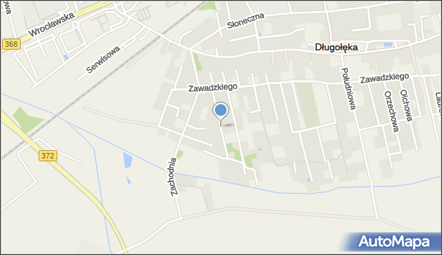 Długołęka powiat wrocławski, Wierzbowa, mapa Długołęka powiat wrocławski