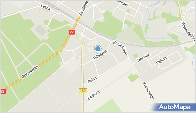 Dobiegniew powiat strzelecko-drezdenecki, Wileńska, mapa Dobiegniew powiat strzelecko-drezdenecki