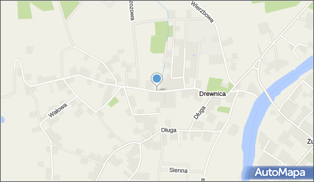 Drewnica, Wiślana, mapa Drewnica