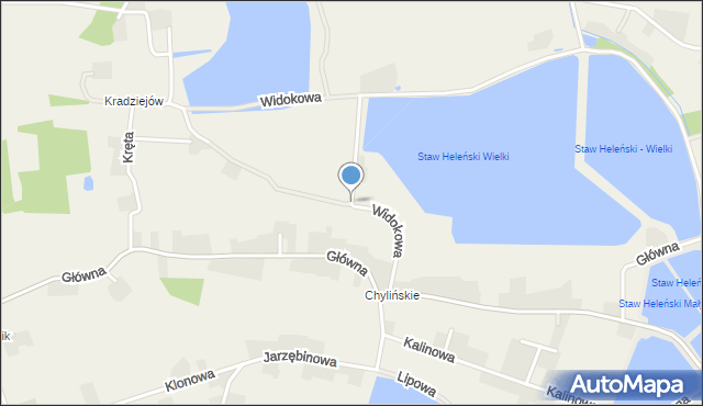 Drogomyśl, Widokowa, mapa Drogomyśl