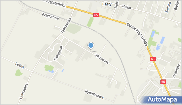 Fasty, Wiosenna, mapa Fasty