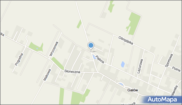 Gałów, Wierzbowa, mapa Gałów