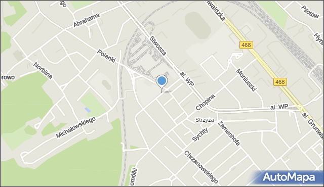 Gdańsk, Wilka-Krzyżanowskiego, płk., mapa Gdańska