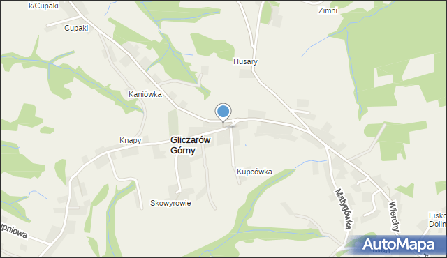 Gliczarów Górny, Wierchy, mapa Gliczarów Górny
