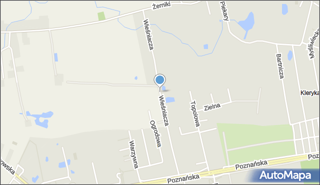 Gniezno, Wieśniacza, mapa Gniezna