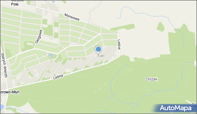 Gorzkie Pole, Wierzbowa, mapa Gorzkie Pole