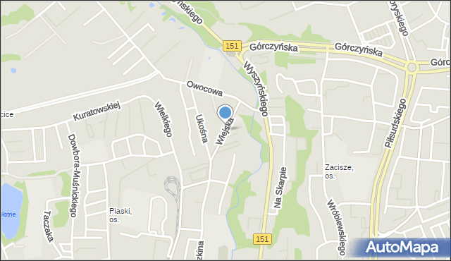 Gorzów Wielkopolski, Wiejska, mapa Gorzów Wielkopolski