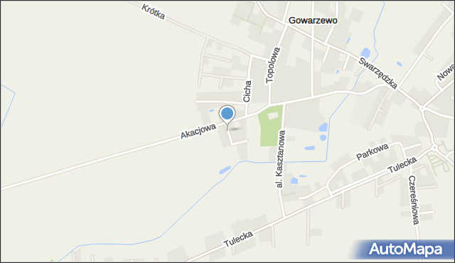 Gowarzewo, Wierzbowa, mapa Gowarzewo