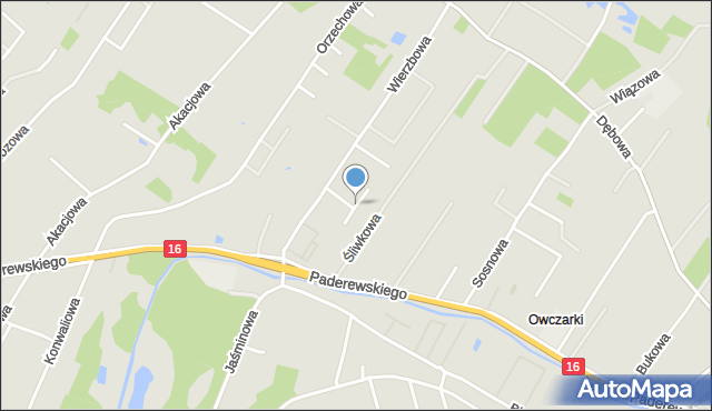 Grudziądz, Wierzbowy Zakątek, mapa Grudziądza